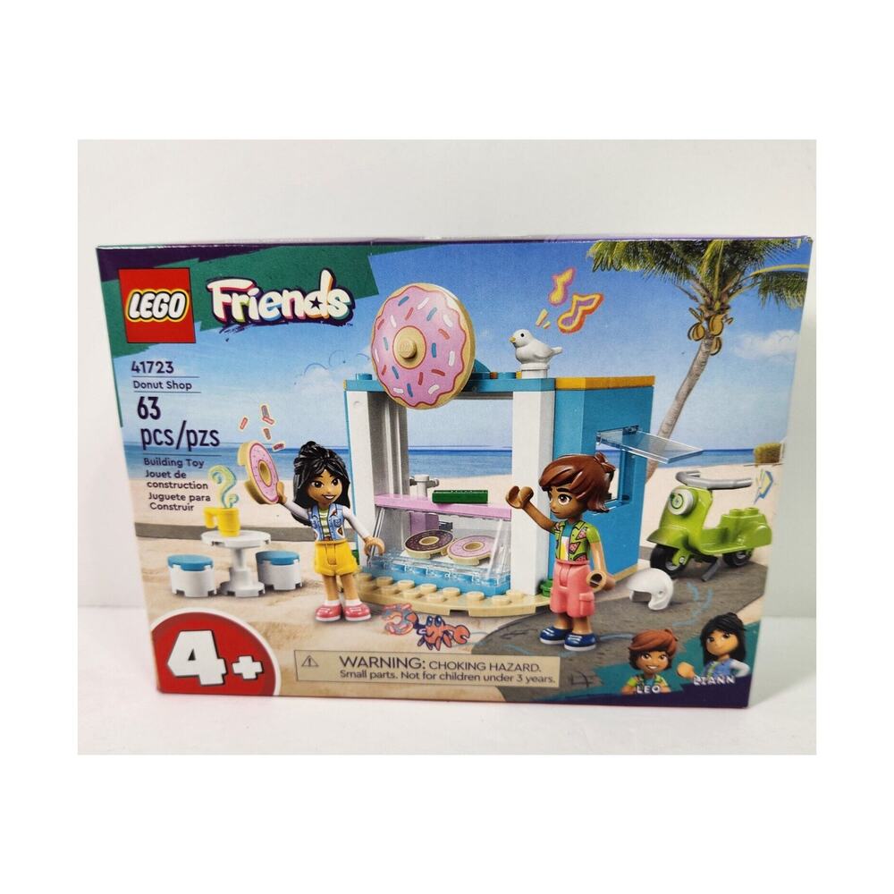 LEGO Friends Donut Shop 41723 Building Set Cafe Scooter Minifigs Table Retired